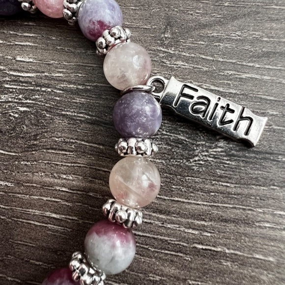 AAA+ Dreamy Natural Gemstone Amethyst with Cross Charm. - Picture 2 of 10